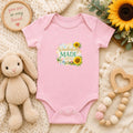 Wonderfully Made floral frame Infant Bodysuit | sunflower baby onesie