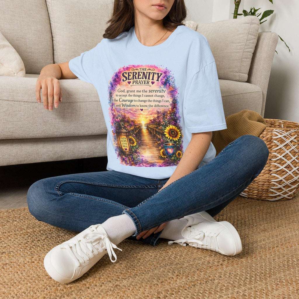 Serenity Prayer Sunflowers T-Shirt | Christian Verse Faith Shirt