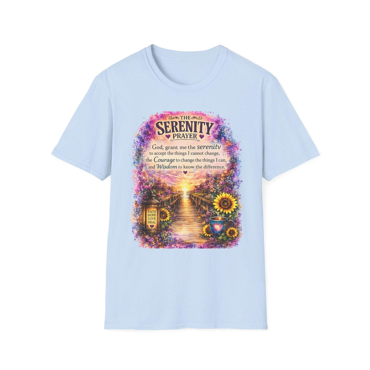 Serenity Prayer Sunflowers T-Shirt | Christian Verse Faith Shirt