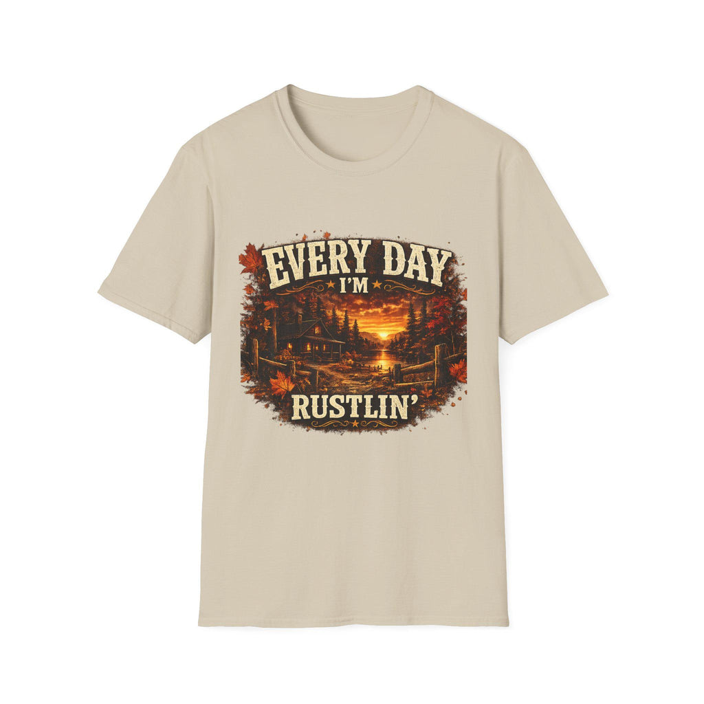 Every Day I'm Rustlin' Fall Leaves T-Shirt | Autumn Maple Leaf Tee